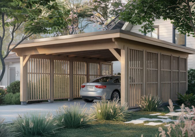 Aménagement extérieur avec terrasse composite à Montauban