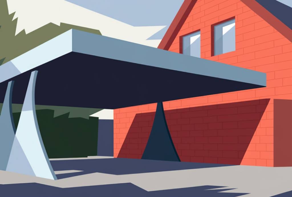Carport à Montauban avec ossature aluminium design
