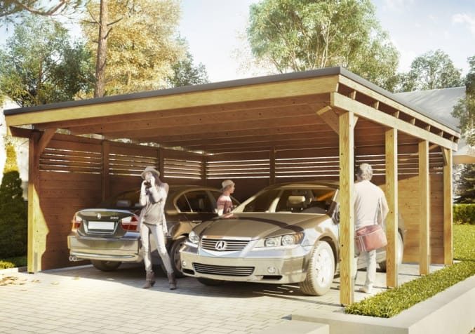Exemple de carport à Montauban pour camping-car